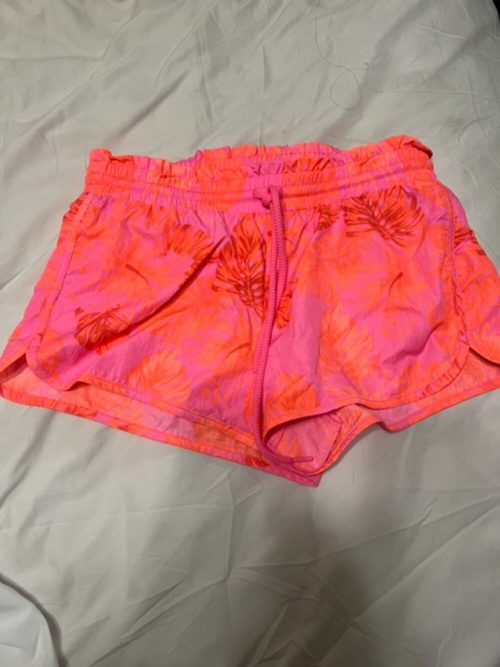 Aerie Tropical Shorts Pink and Orange